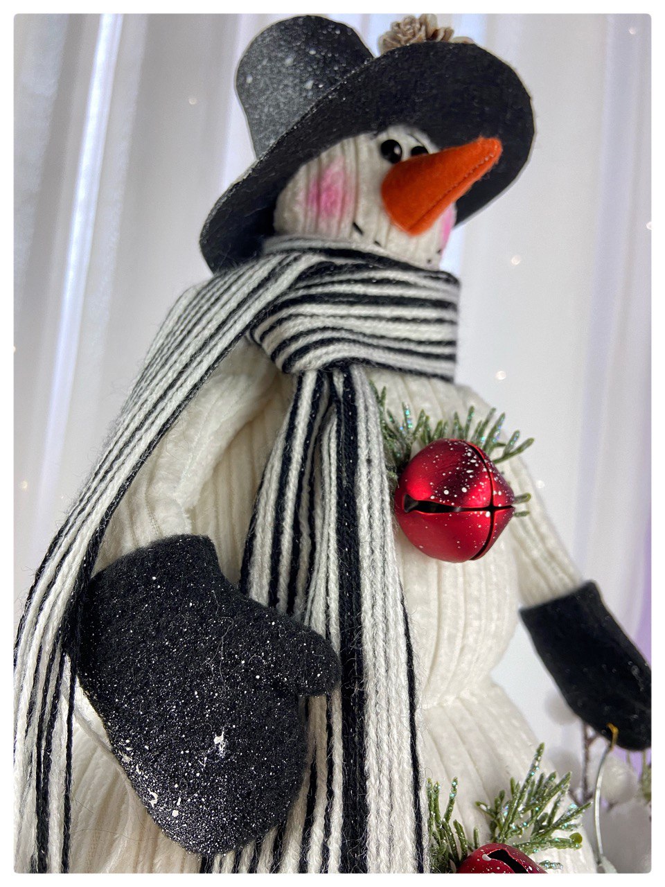 pattern pdf snowman gentleman in hat Christmas New Year - Image 3