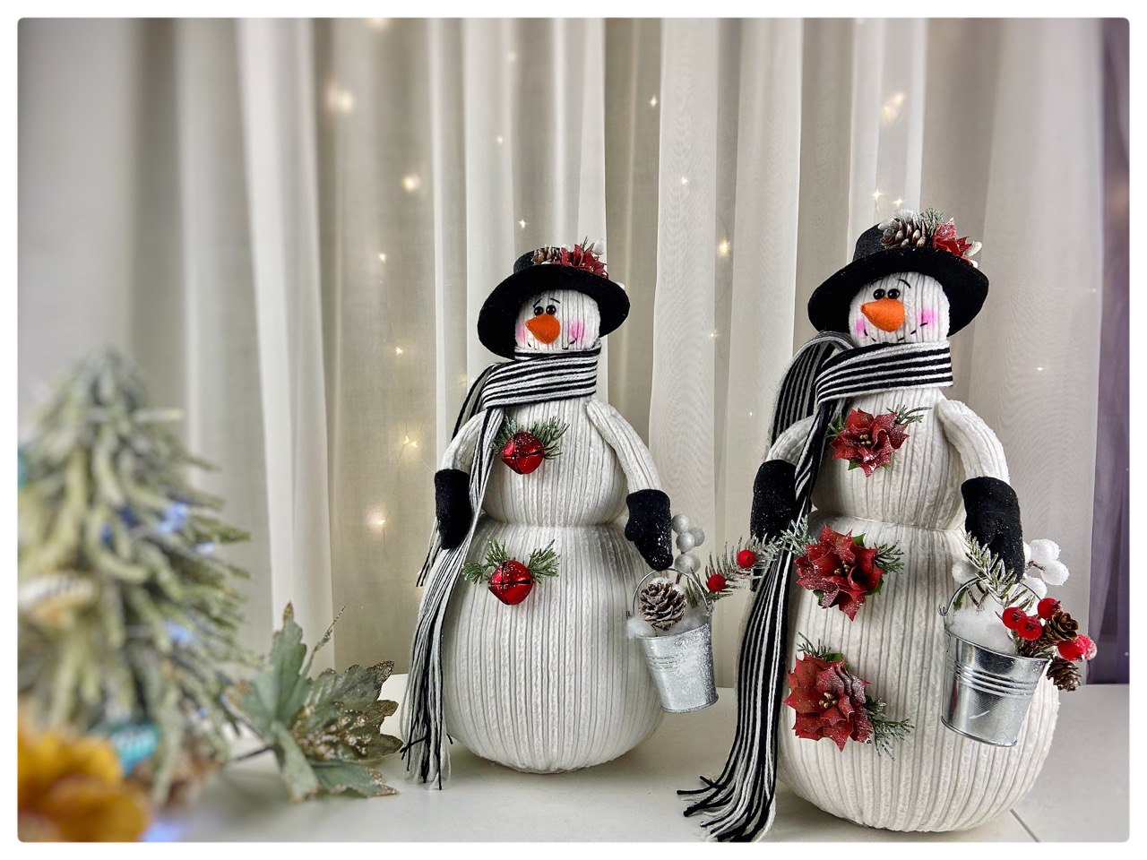 pattern pdf snowman gentleman in hat Christmas New Year - Image 5