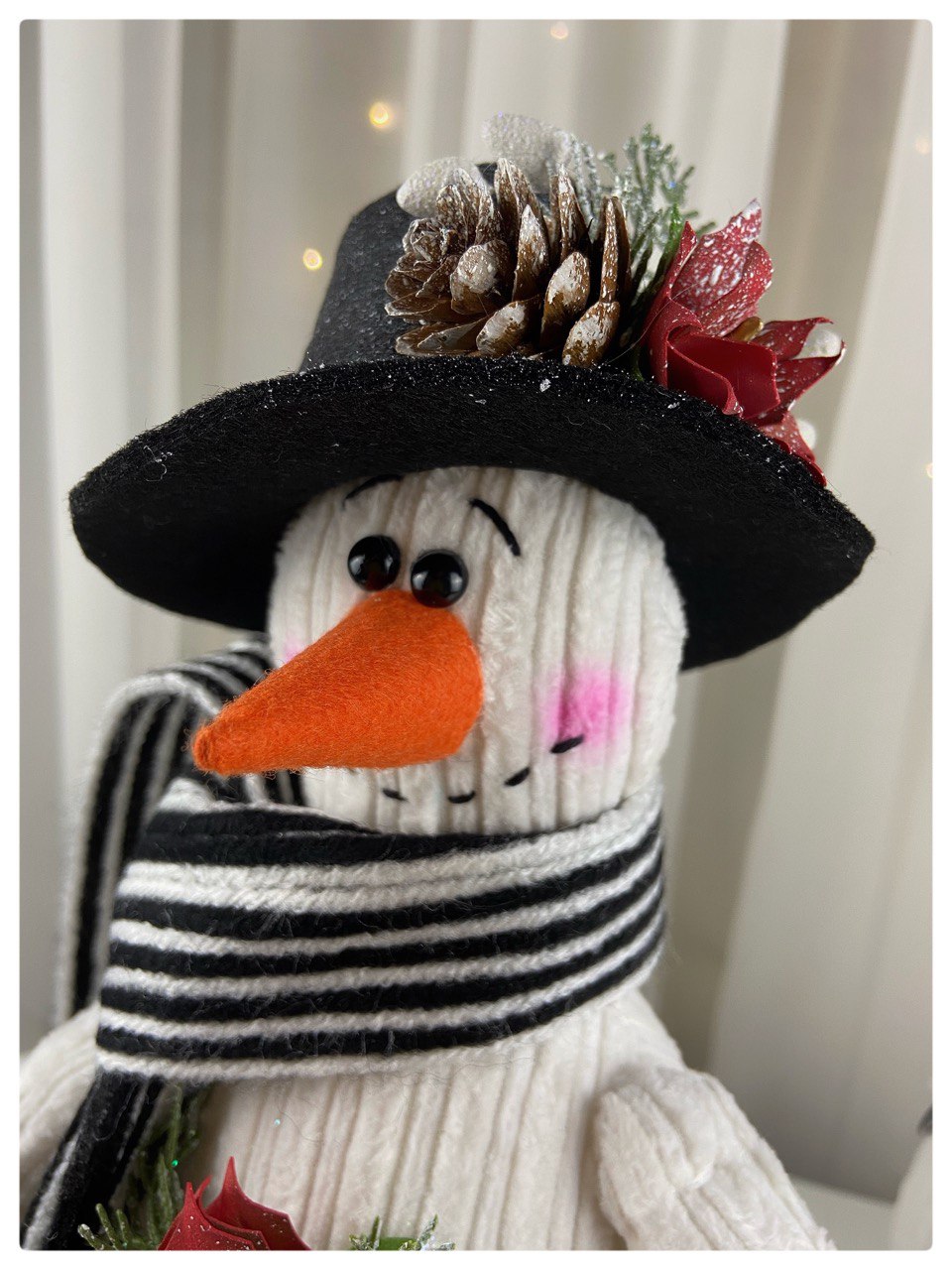 pattern pdf snowman gentleman in hat Christmas New Year - Image 7