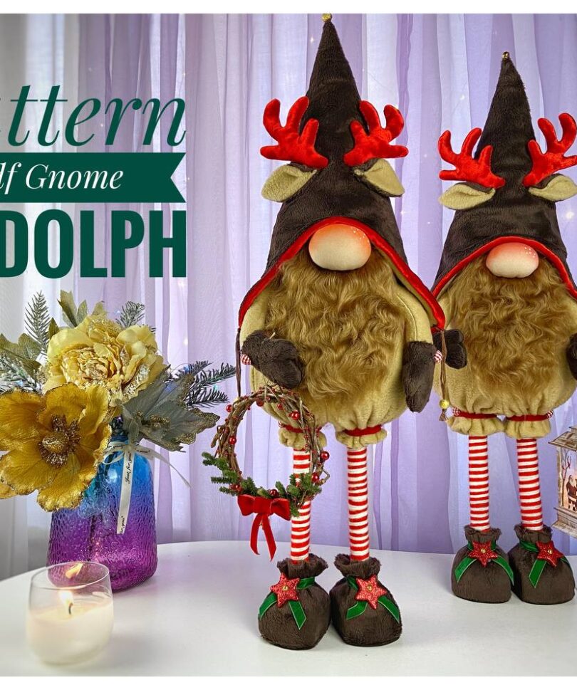 pattern pdf gnome Santa's Clause indeer Rudolph