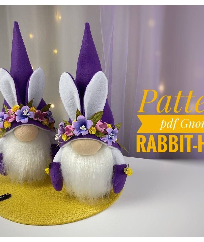 pattern pdf scandinavian gnome rabbit hare