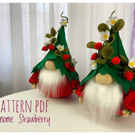 pattern pdf scandinavian summer strawberry gnome