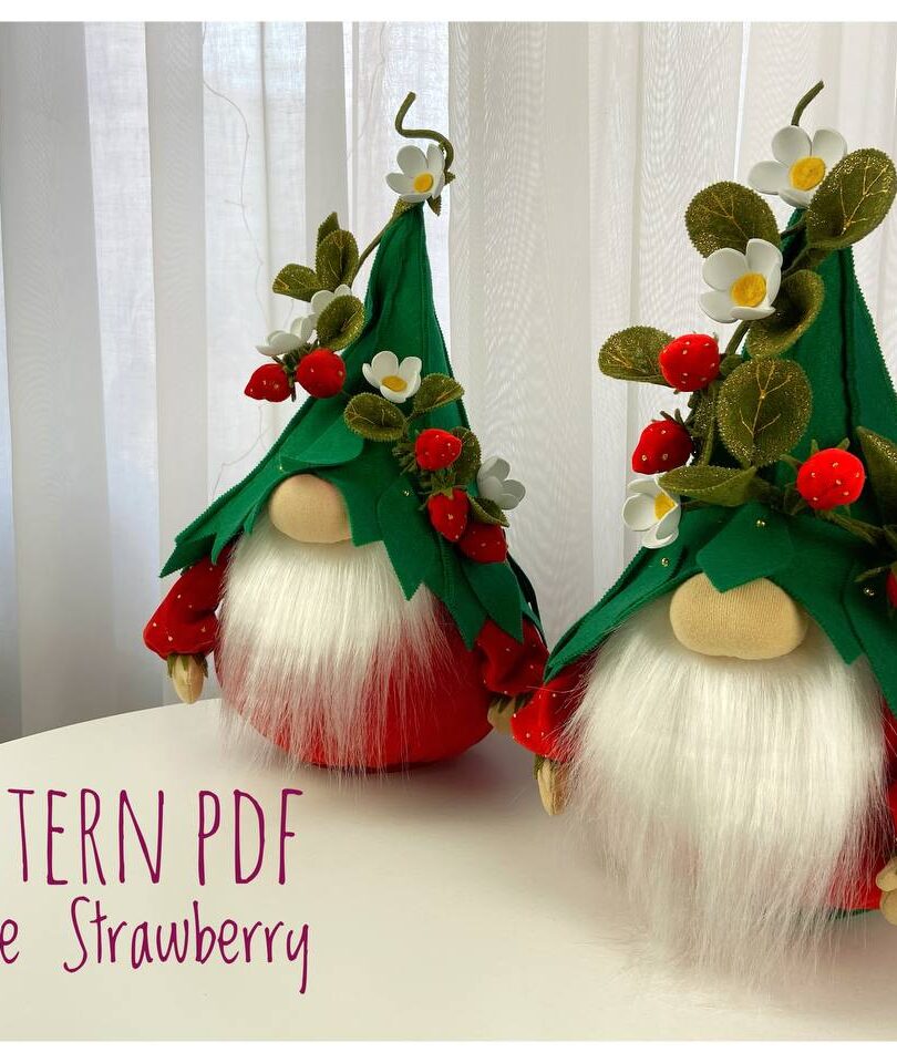 pattern pdf scandinavian summer strawberry gnome