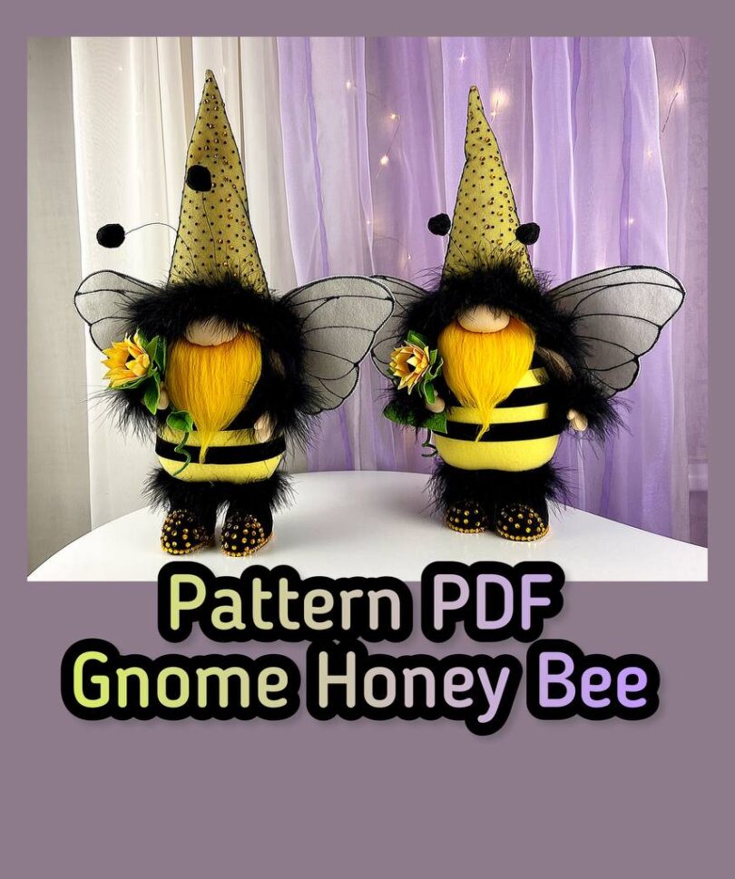 pattern pdf scandinavian gnome honey bee bumblebee