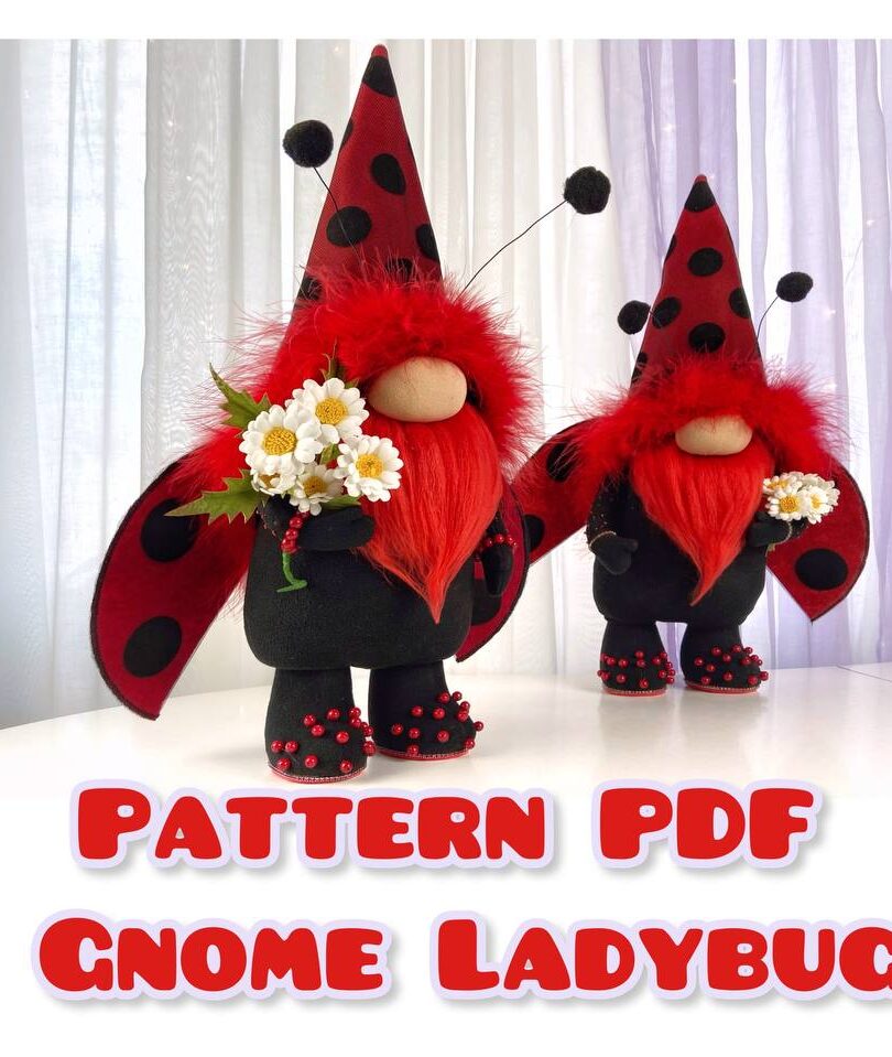 pattern pdf scandinavian gnome ladybug