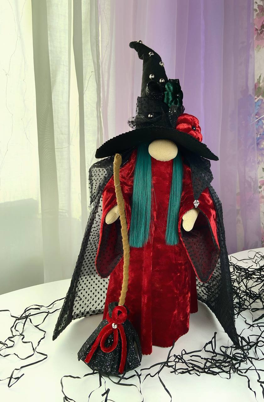 pattern pdf scandinavian gnome lady witch for Halloween - Image 9