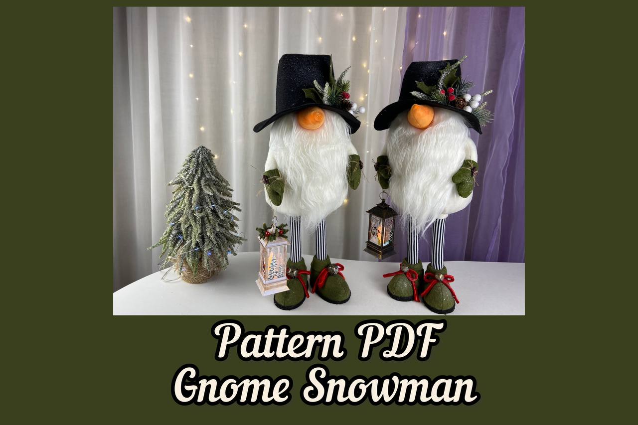 pattern pdf scandinavian gnome snowman Christmas - Image 4
