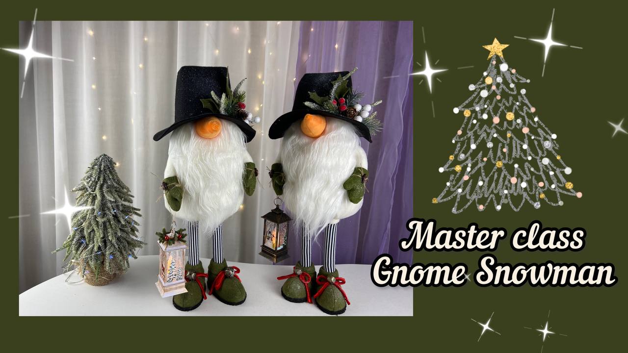 pattern pdf scandinavian gnome snowman Christmas
