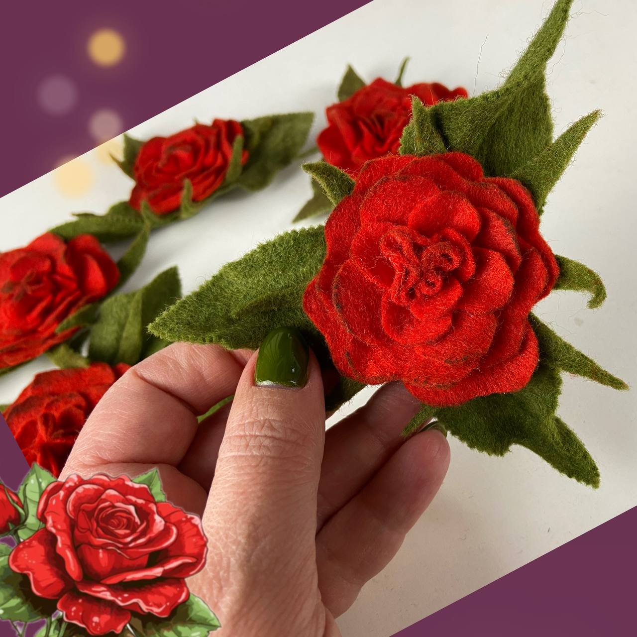 pattern pdf for scandinavian gnome rose flower gnome - Image 5