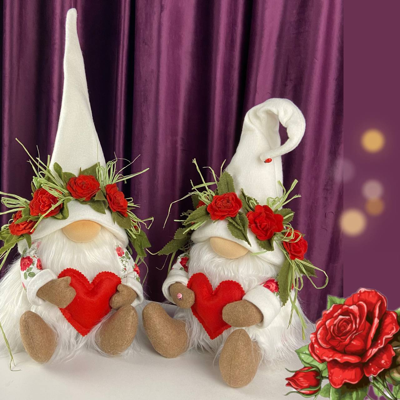 pattern pdf for scandinavian gnome rose flower gnome - Image 9