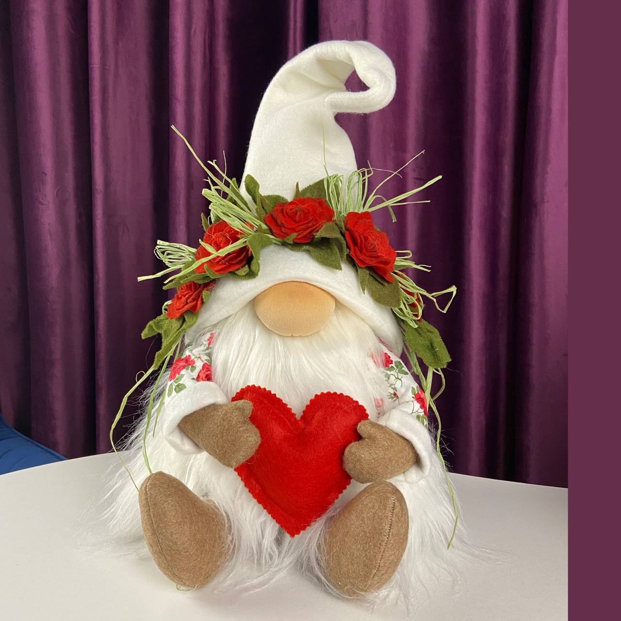 pattern pdf for scandinavian gnome rose flower gnome - Image 11