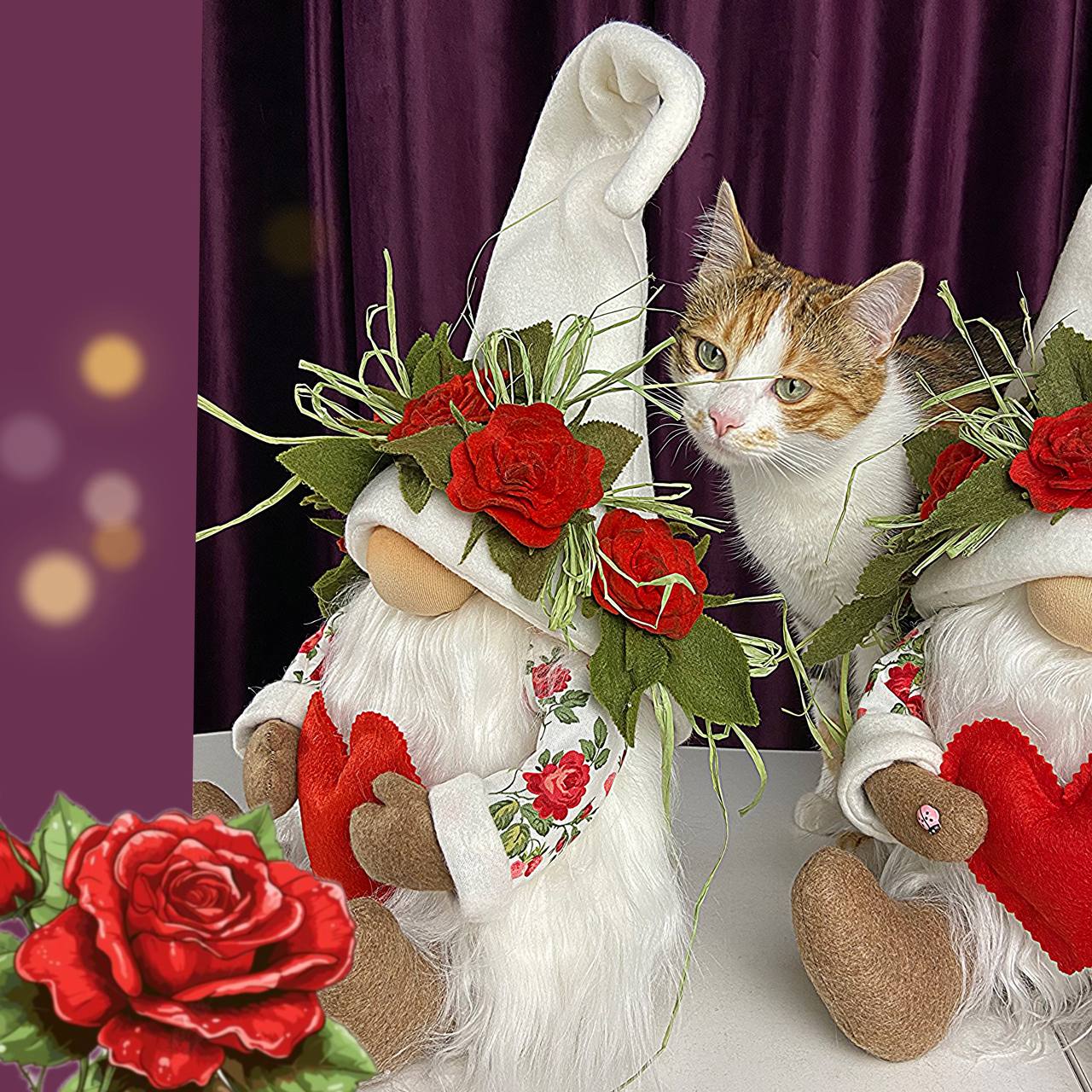 pattern pdf for scandinavian gnome rose flower gnome - Image 12