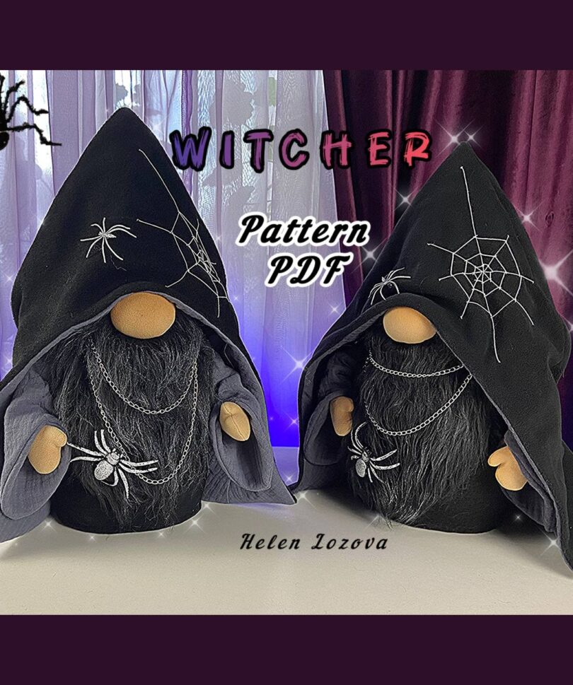 pattern pdf scandinavian gnome witcher for Halloween