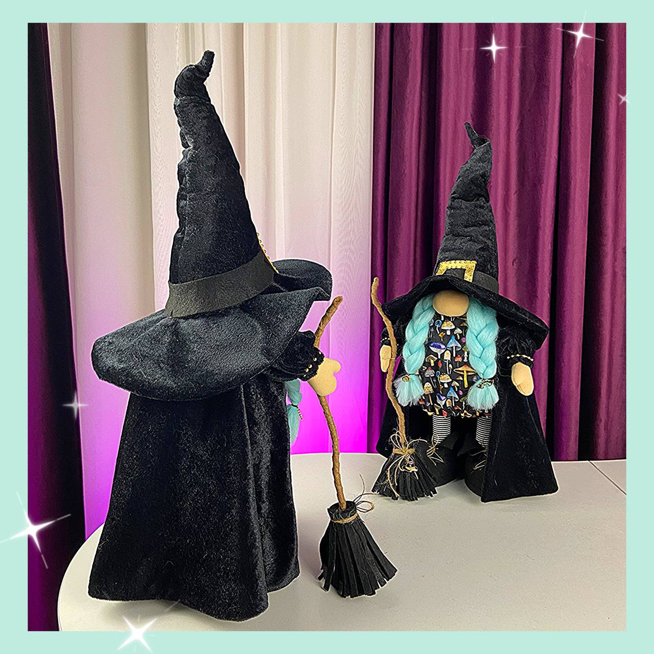 pattern pdf scandinavian gnome witch in black for Halloween - Image 7