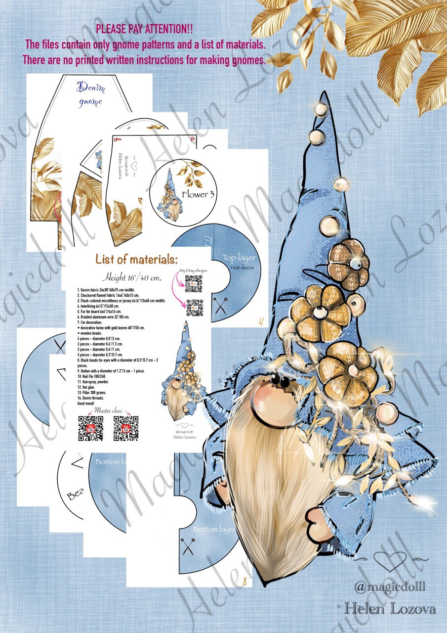 pattern pdf Scandinavian Denim Gnome - Image 11