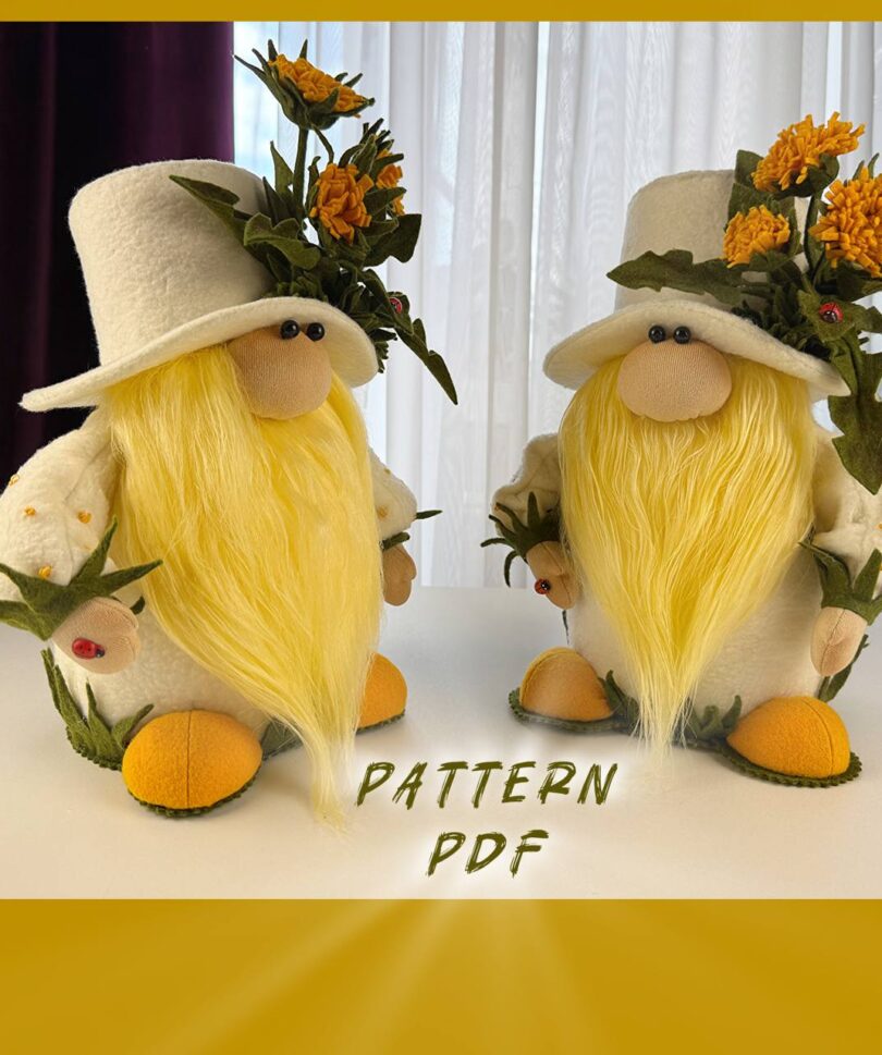 pattern pdf Scandinavian Dandelion Gnome