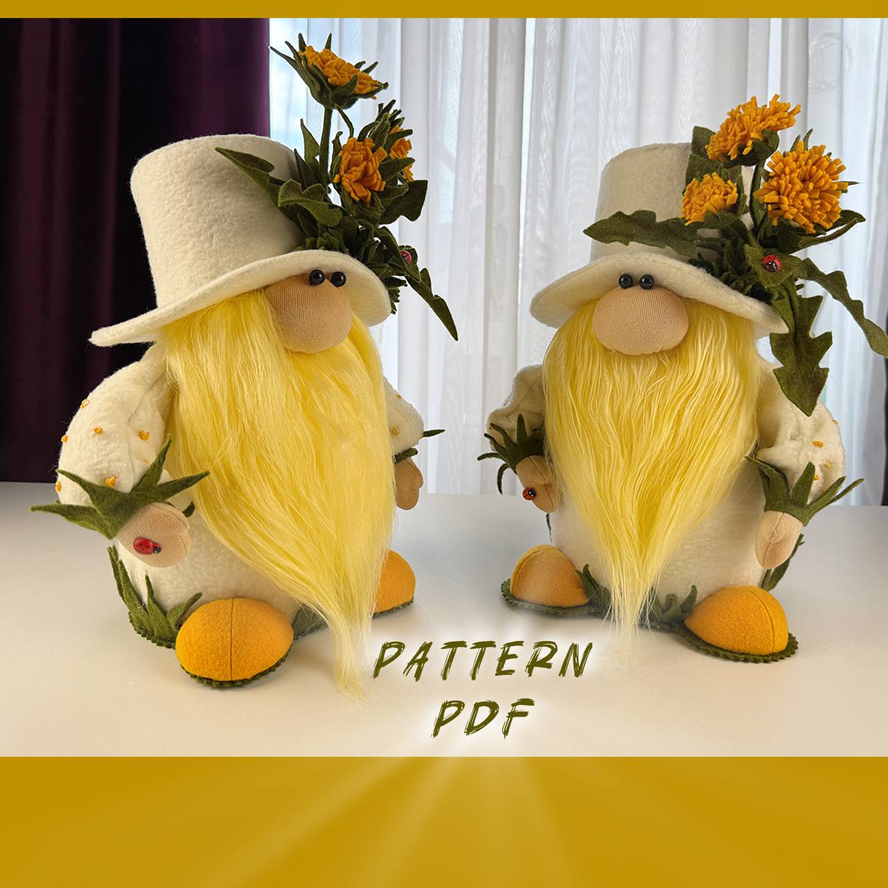 pattern pdf Scandinavian Dandelion Gnome