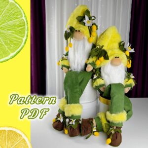 Scandinavian Lemon Gnome Sewing Pattern: Limoncello Decor