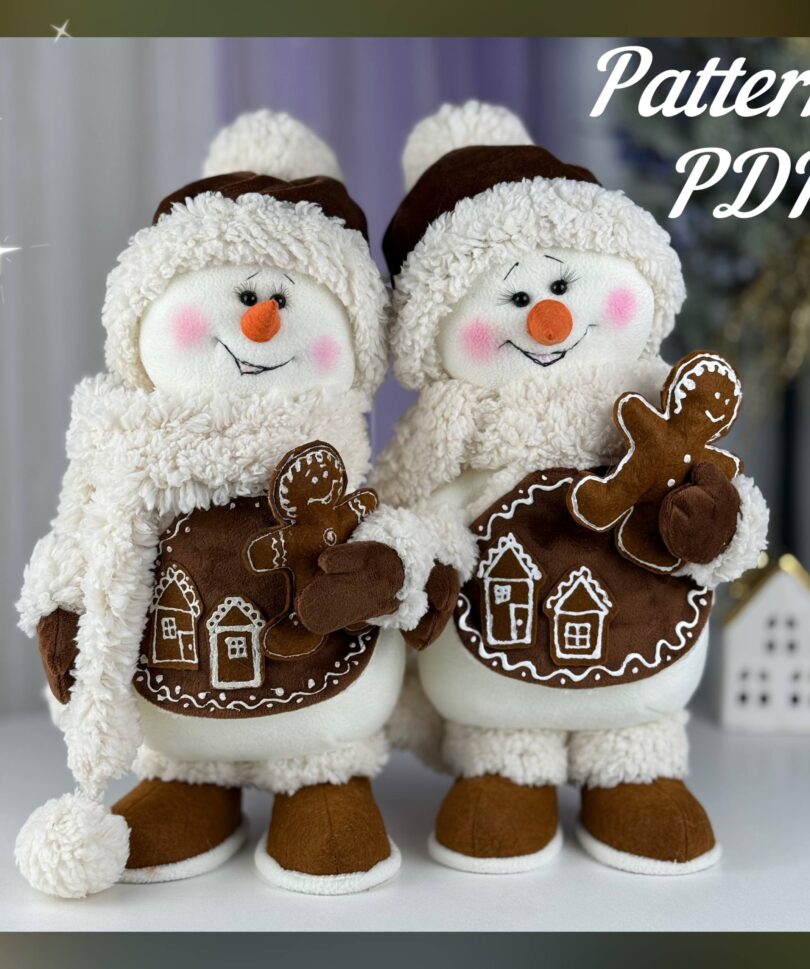 pattern pdf for gingerbread snowman