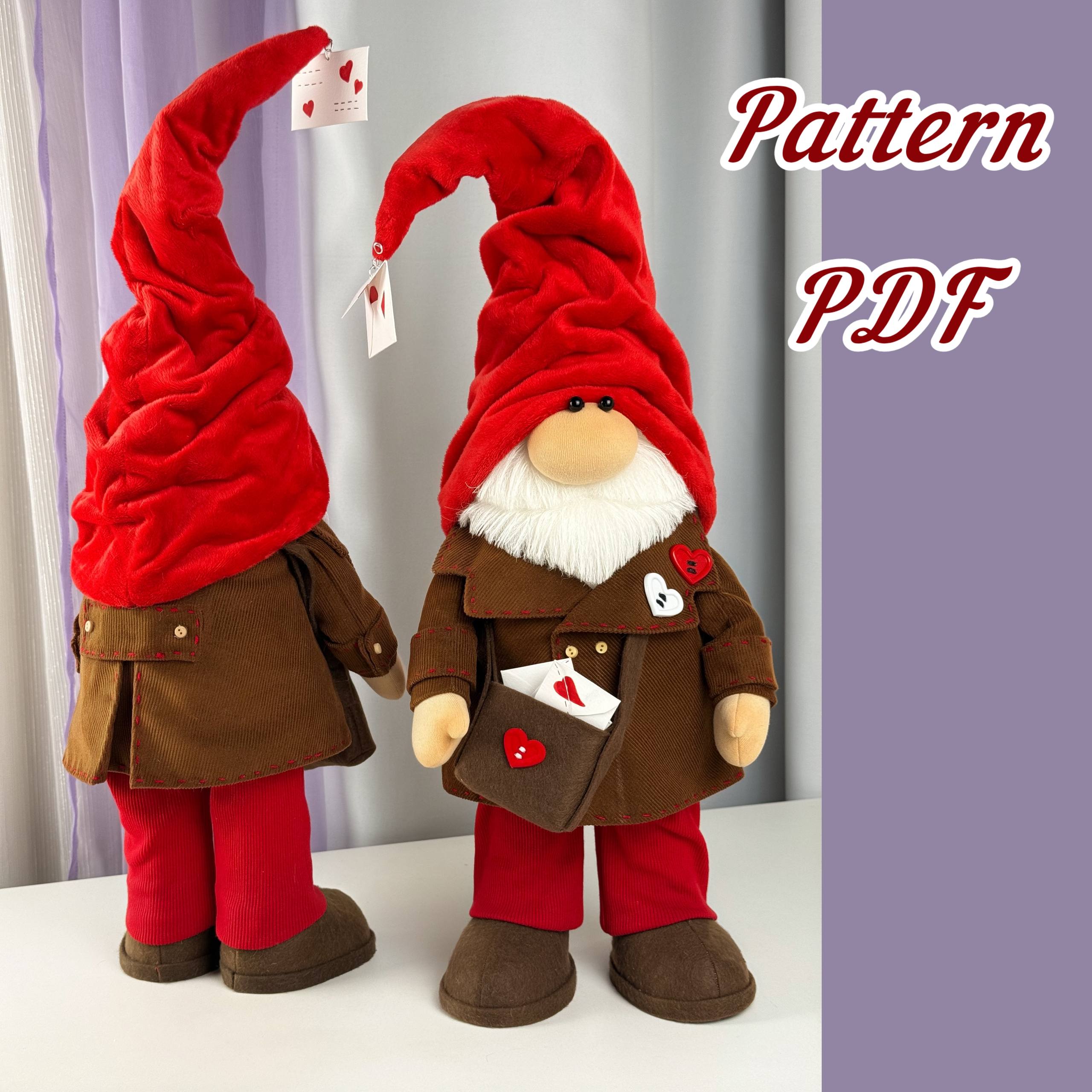 Valentine Gnome Sewing Pattern PDF | Postman Gnome Boy | Gnome Postman of Love - Image 2