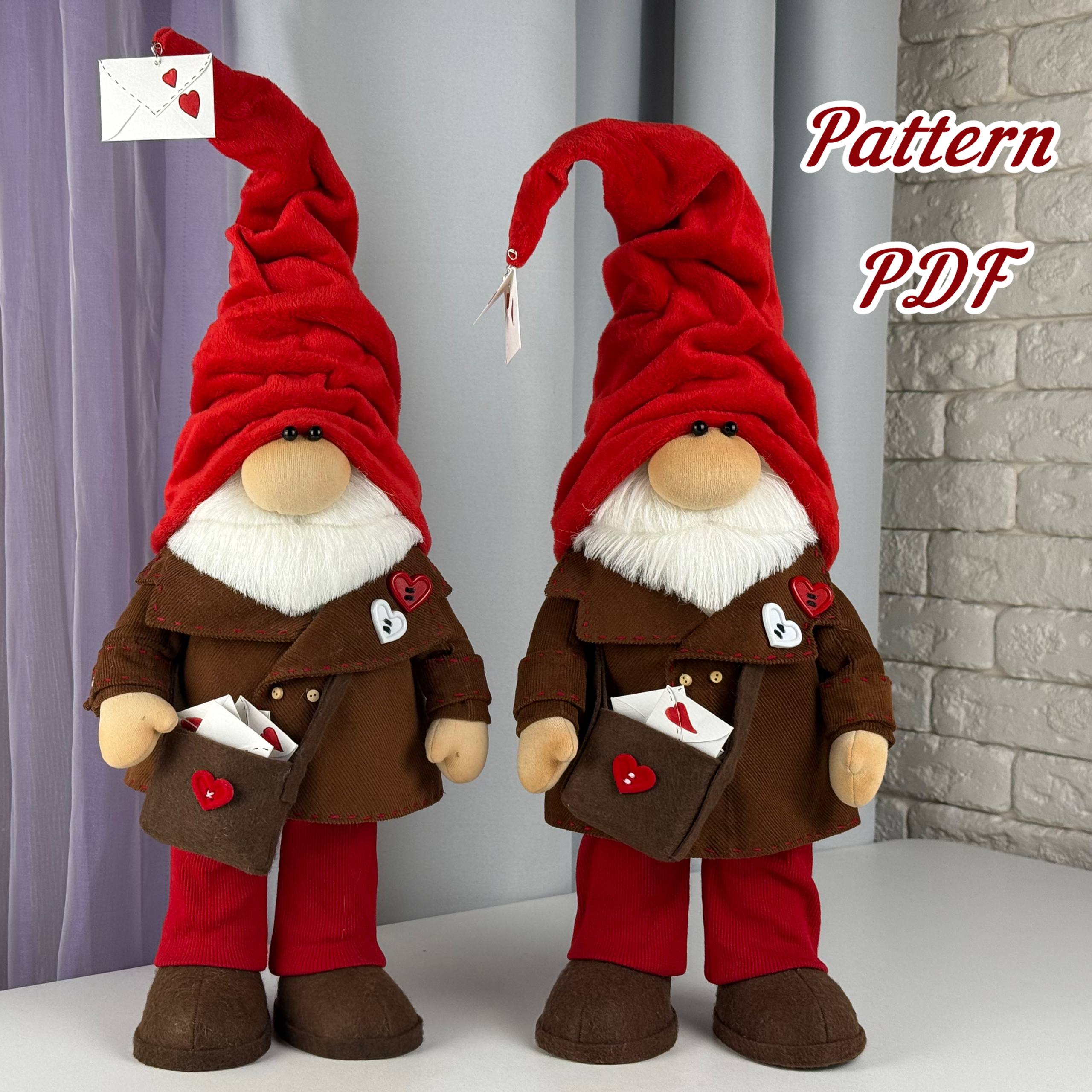 Valentine Gnome Sewing Pattern PDF | Postman Gnome Boy | Gnome Postman of Love - Image 4
