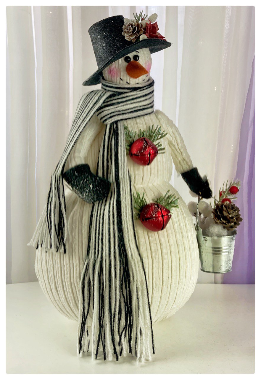 pattern pdf snowman gentleman in hat Christmas New Year - Image 4