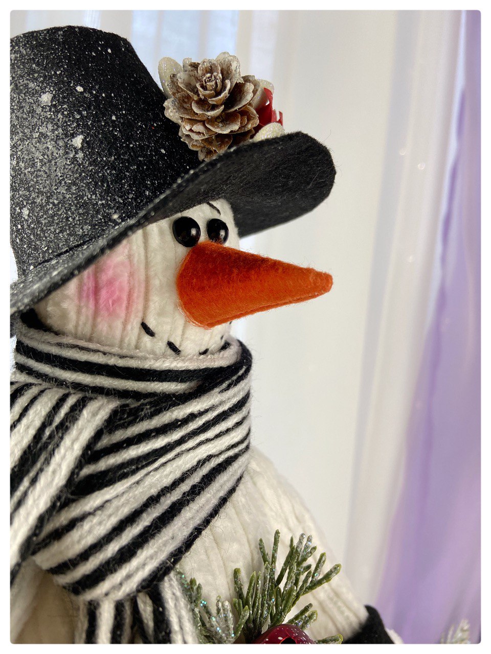 pattern pdf snowman gentleman in hat Christmas New Year - Image 2