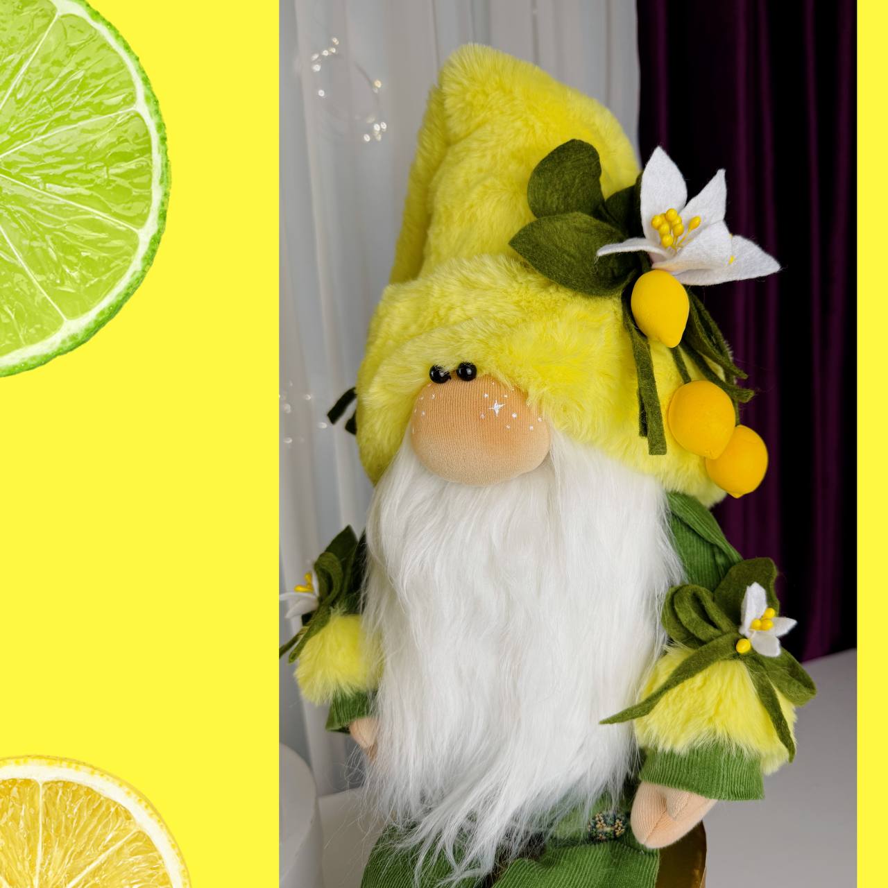 Scandinavian Lemon Gnome Sewing Pattern: Limoncello Decor - Image 4