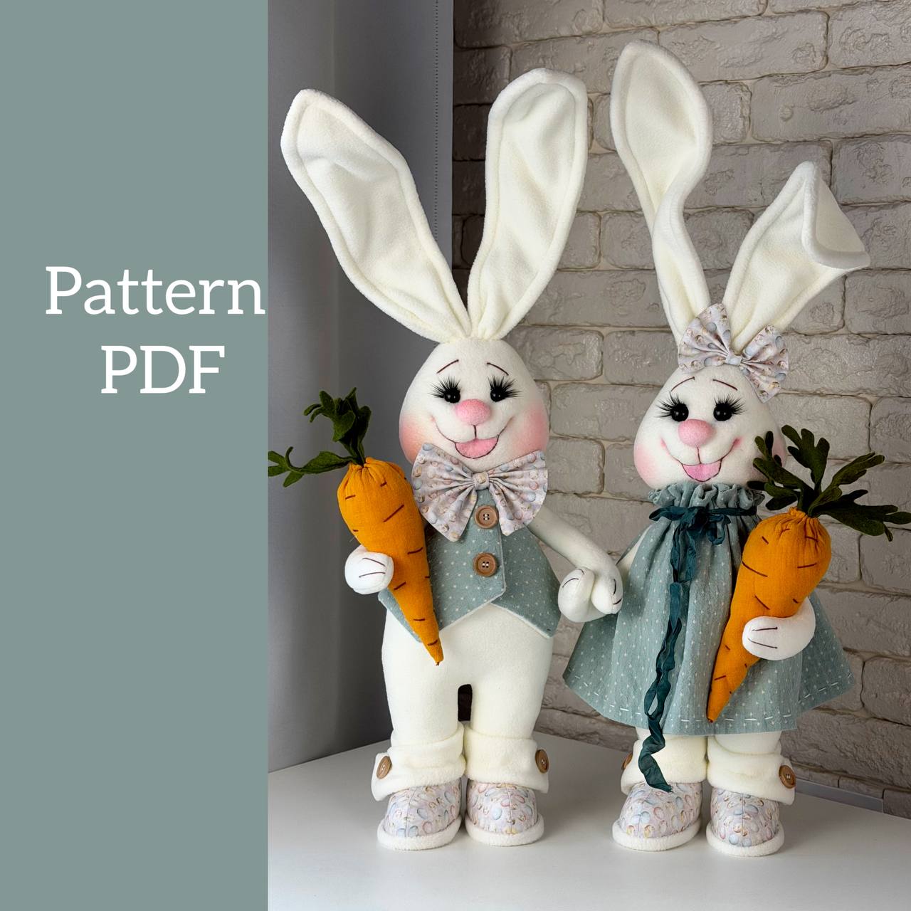 pattern pdf Mr & Mrs Easter Bunny - Image 3