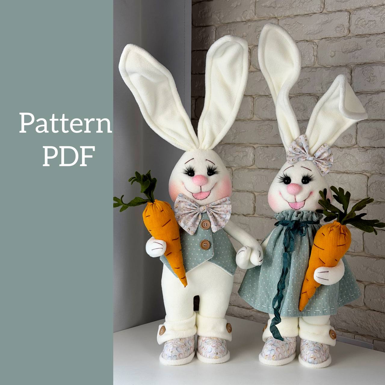 pattern pdf Mr & Mrs Easter Bunny - Image 4