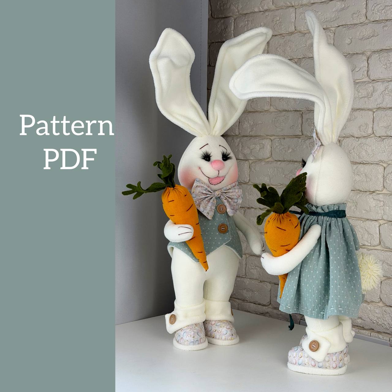 pattern pdf Mr & Mrs Easter Bunny - Image 5
