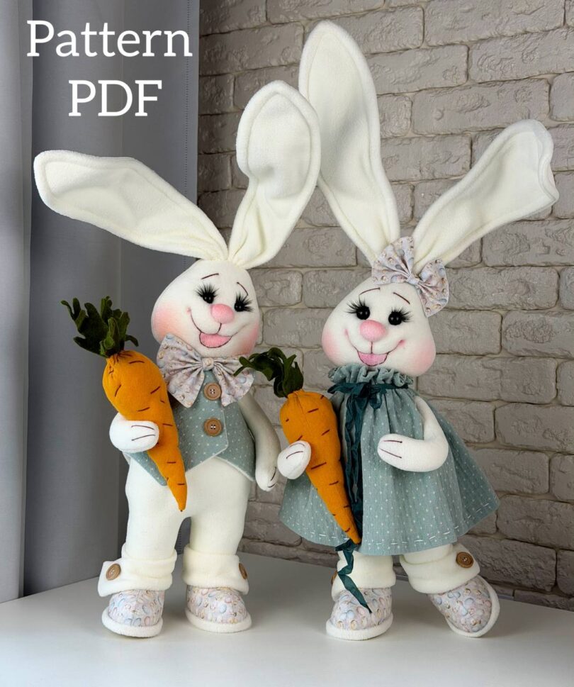 pattern pdf Mr & Mrs Easter Bunny
