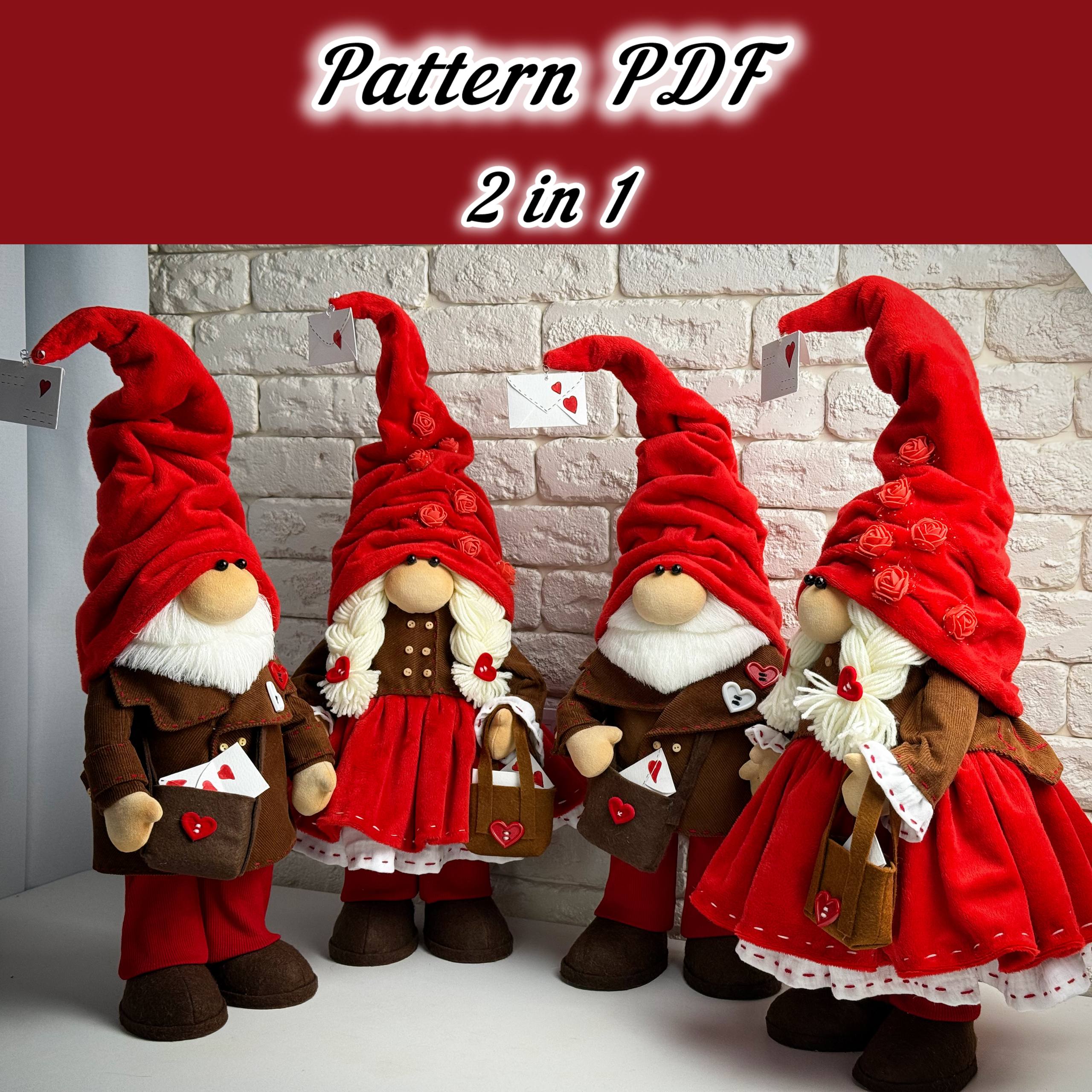 Set of Gnomes Postman of Love Boy+ Girl - Image 3