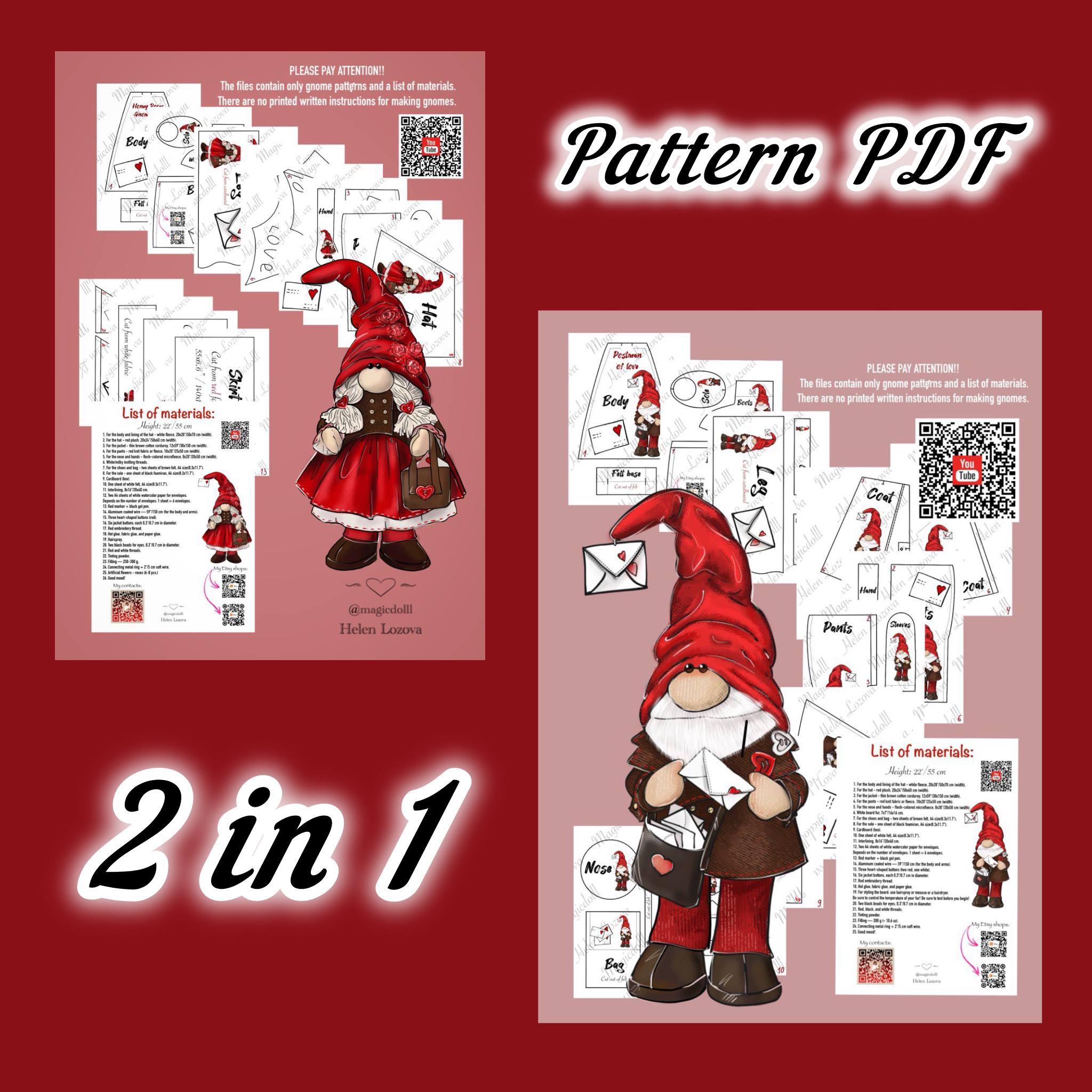 Set of Gnomes Postman of Love Boy+ Girl - Image 7