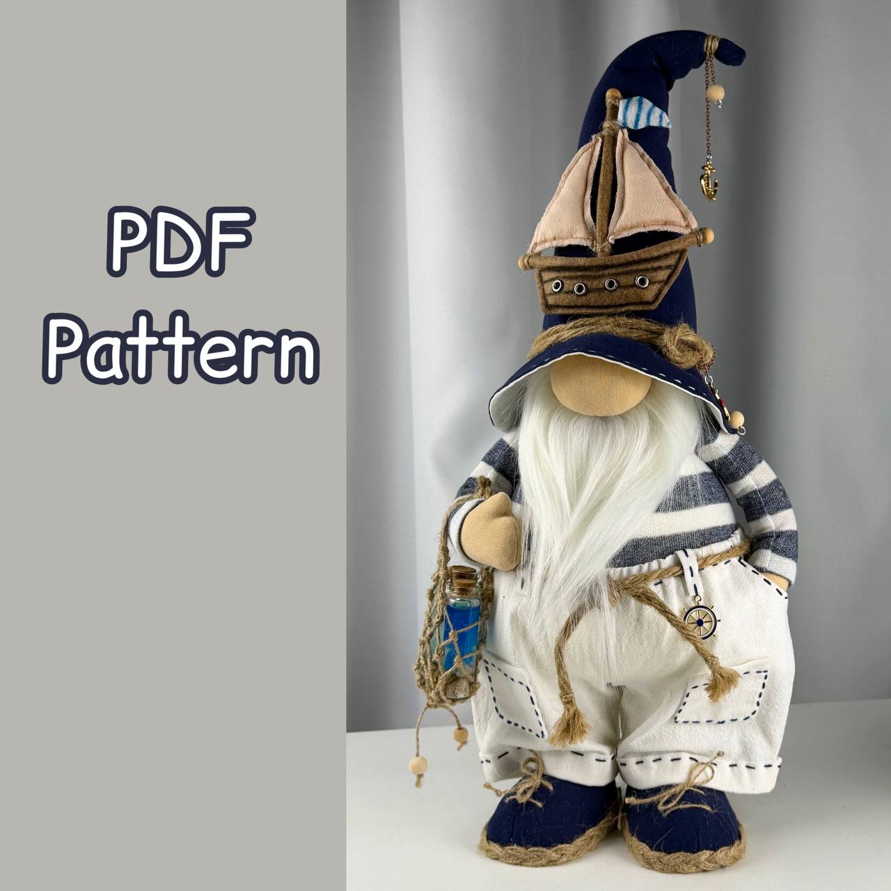 pattern pdf for scandinavian gnome Captain Marcello - Image 3
