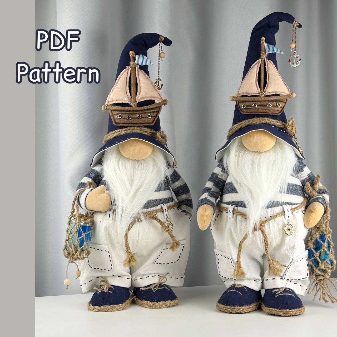 pattern pdf for scandinavian gnome Captain Marcello - Image 4