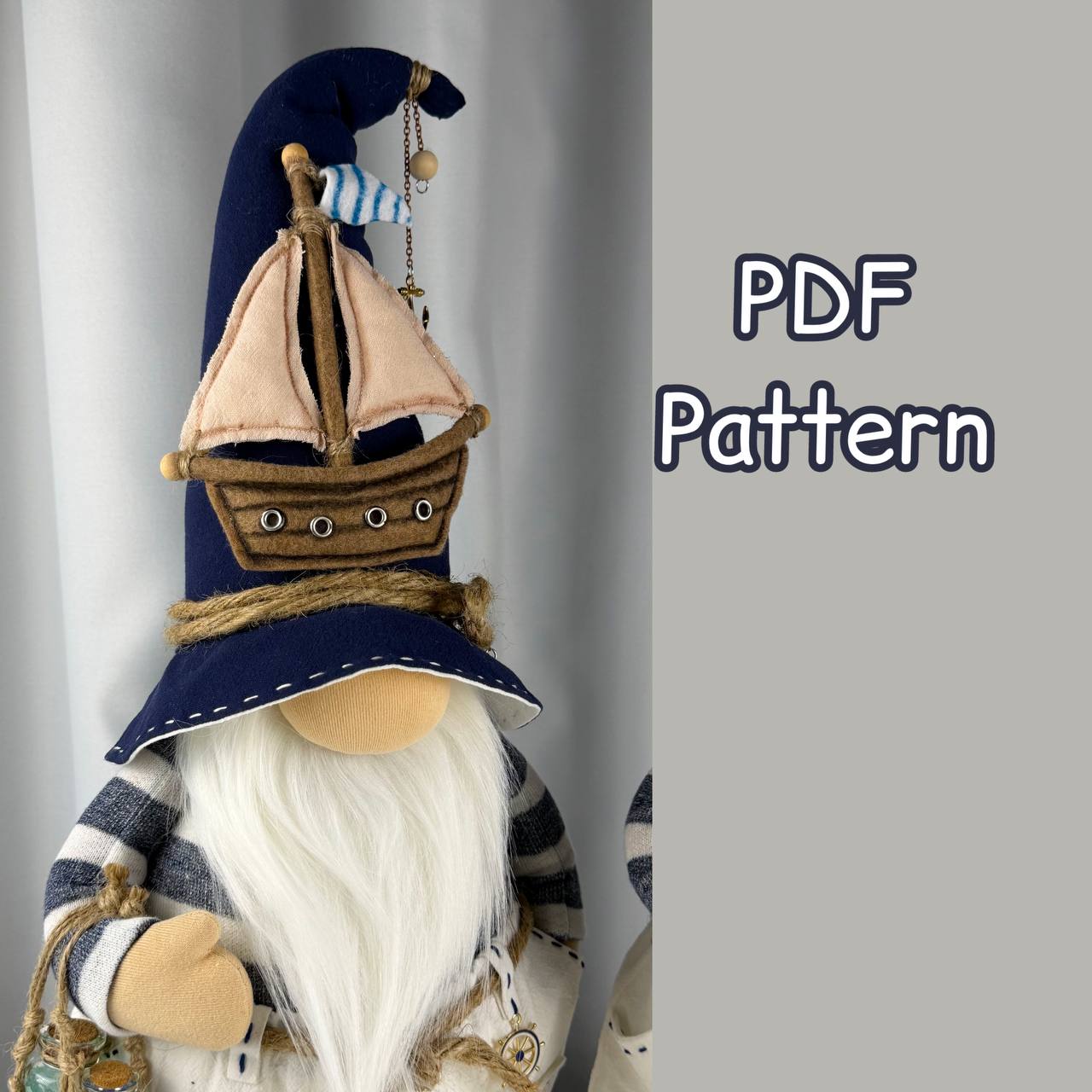 pattern pdf for scandinavian gnome Captain Marcello - Image 6