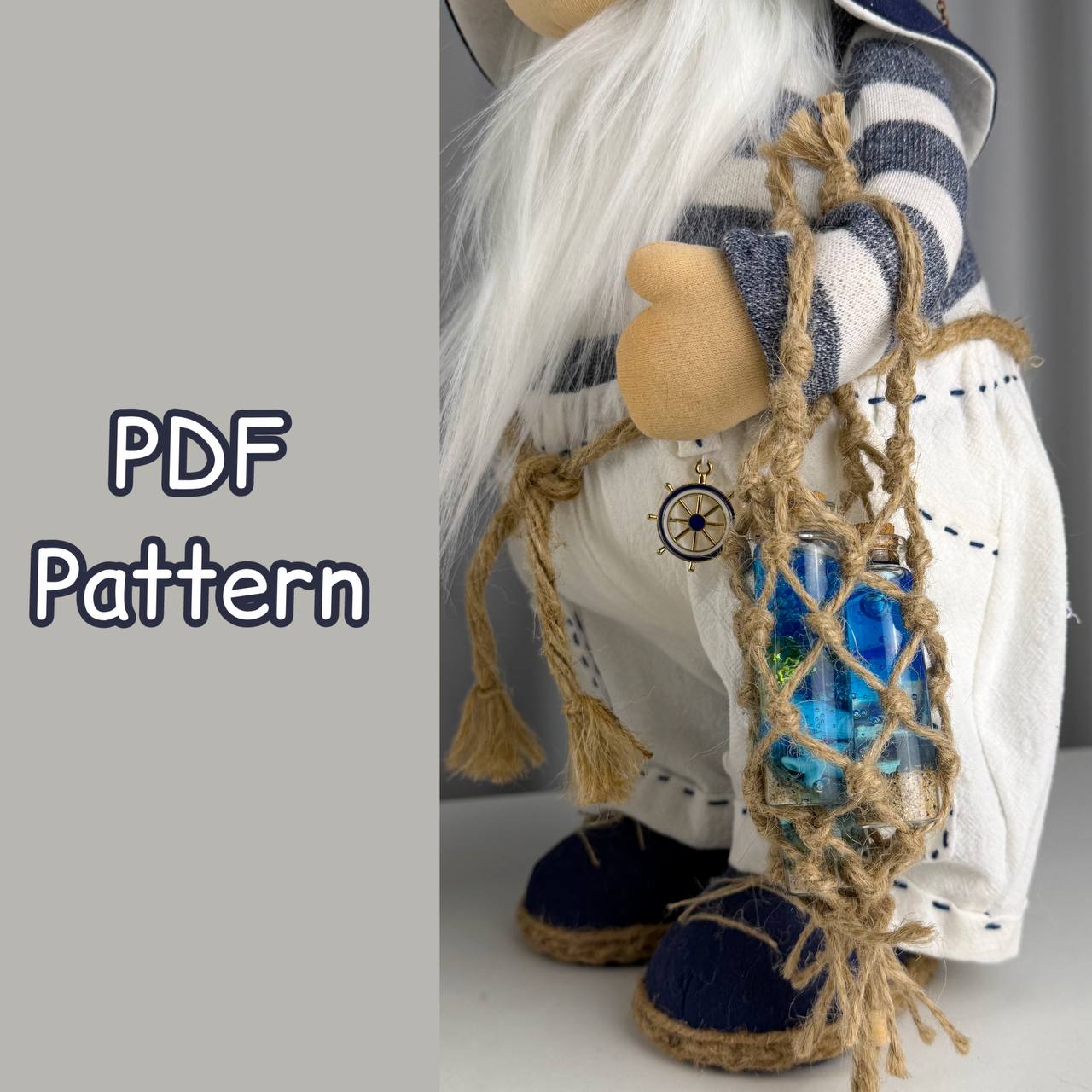 pattern pdf for scandinavian gnome Captain Marcello - Image 7