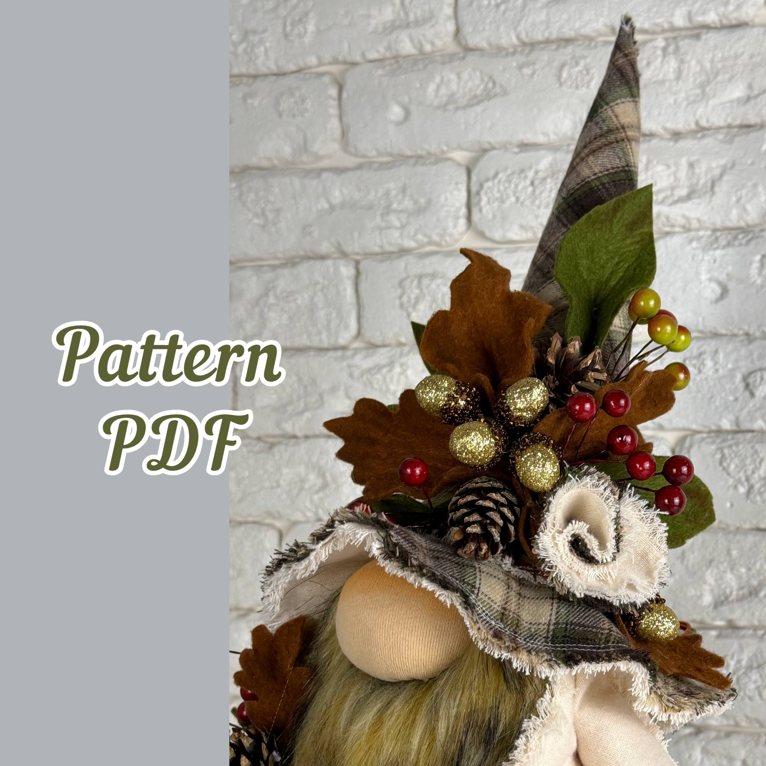 Scandinavian Gnome Sewing Pattern PDF, Woodland Gnome Oakley 18", DIY Forest Gnome Pattern, Fall Gnome Tutorial - Image 5