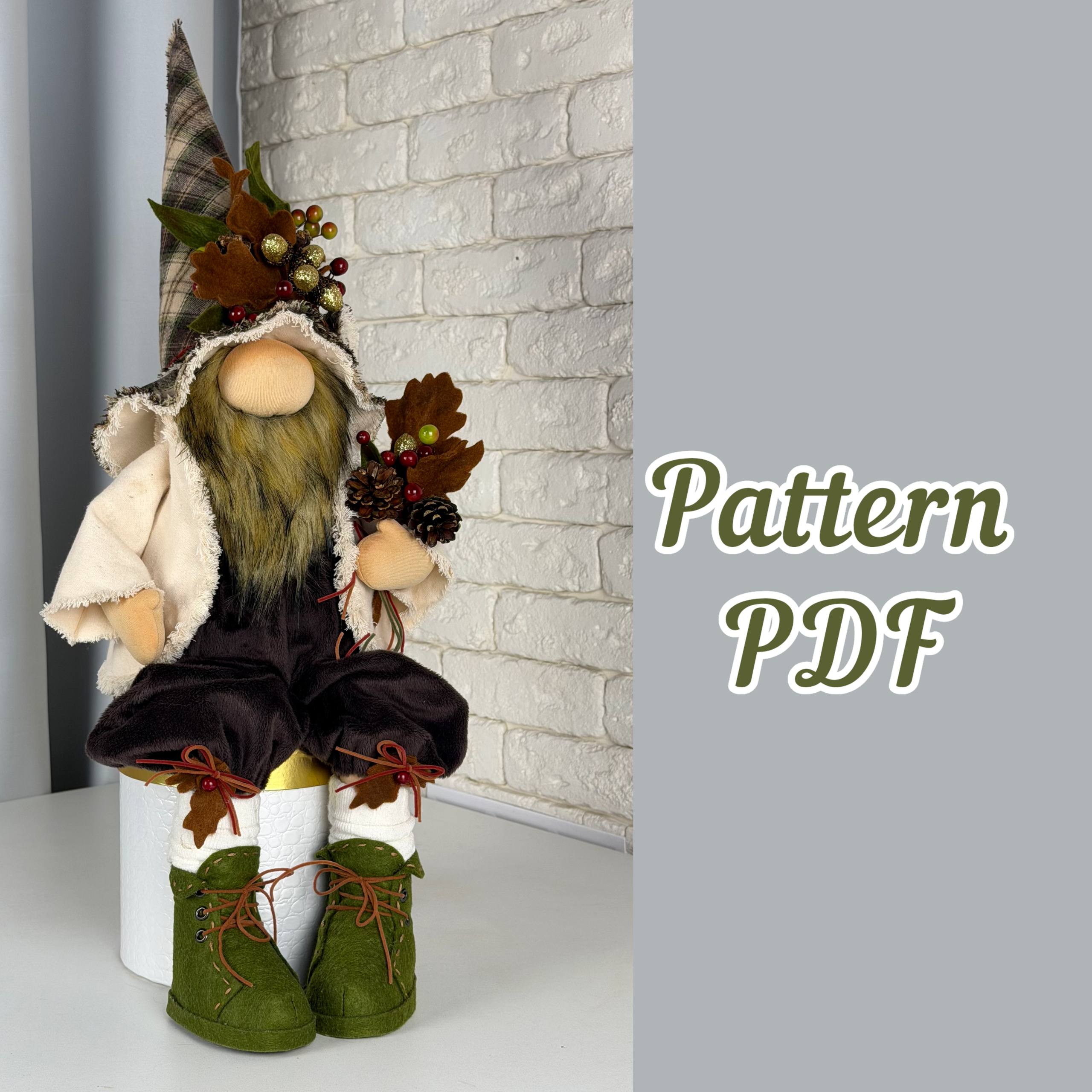 Scandinavian Gnome Sewing Pattern PDF, Woodland Gnome Oakley 18", DIY Forest Gnome Pattern, Fall Gnome Tutorial - Image 7