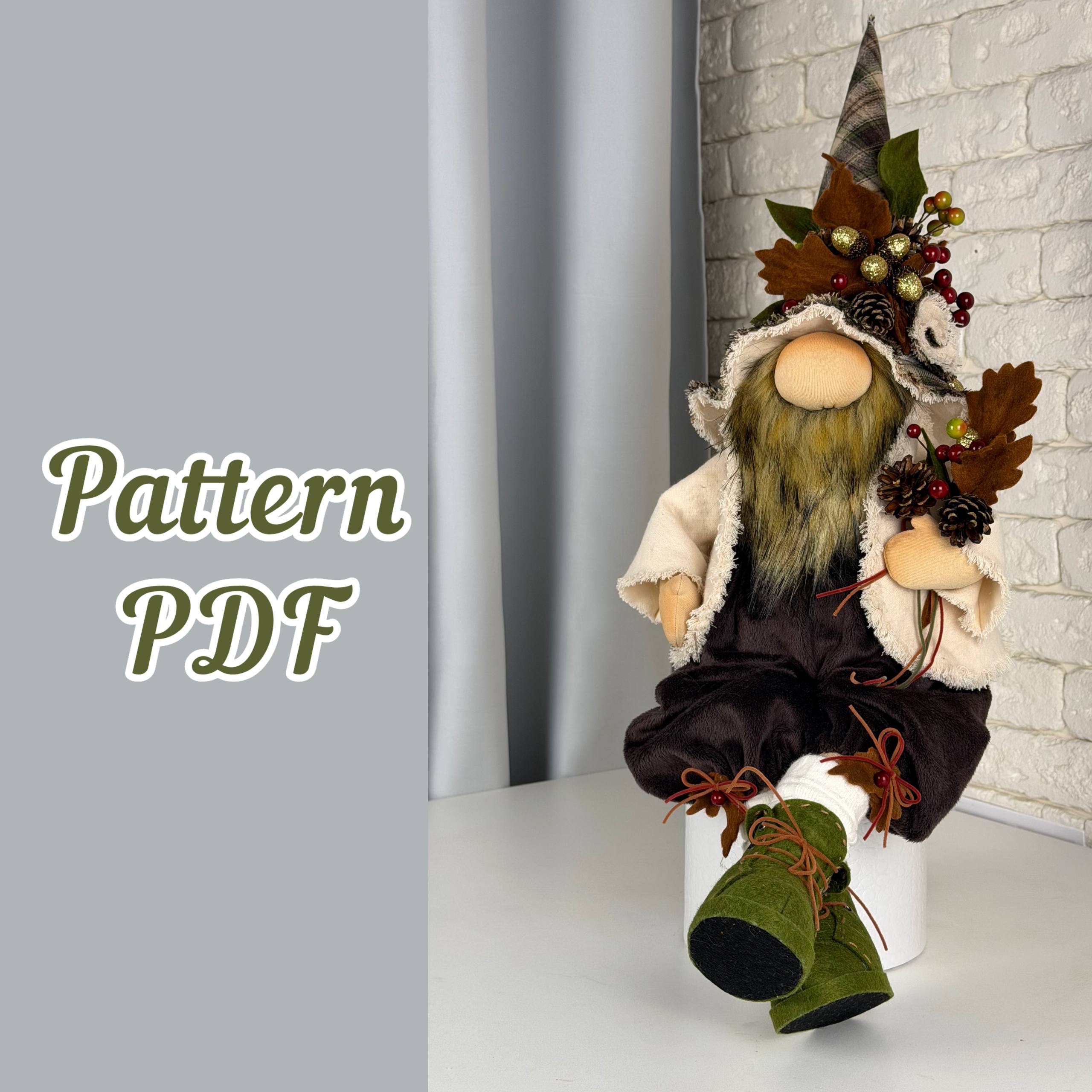 Scandinavian Gnome Sewing Pattern PDF, Woodland Gnome Oakley 18", DIY Forest Gnome Pattern, Fall Gnome Tutorial - Image 9