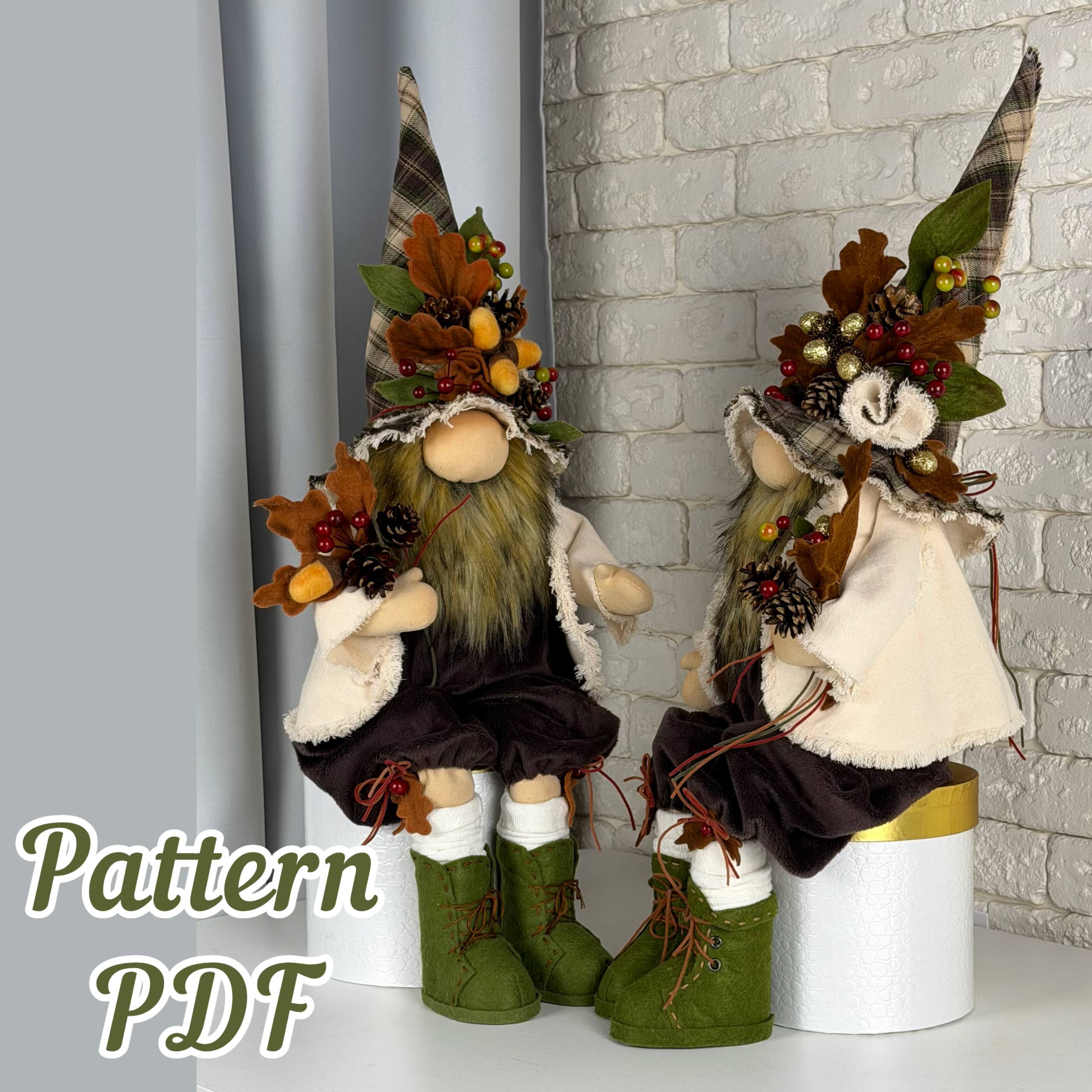 Scandinavian Gnome Sewing Pattern PDF, Woodland Gnome Oakley 18", DIY Forest Gnome Pattern, Fall Gnome Tutorial - Image 10
